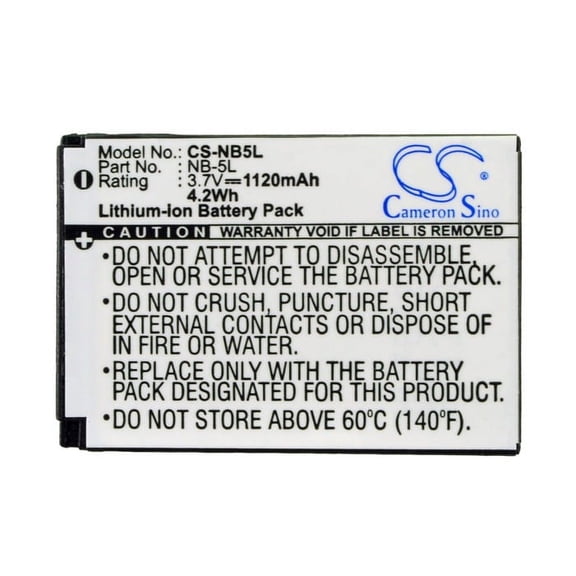 Replacement Battery For Canon 3.7v 1120mAh/4.1Wh Camera Battery