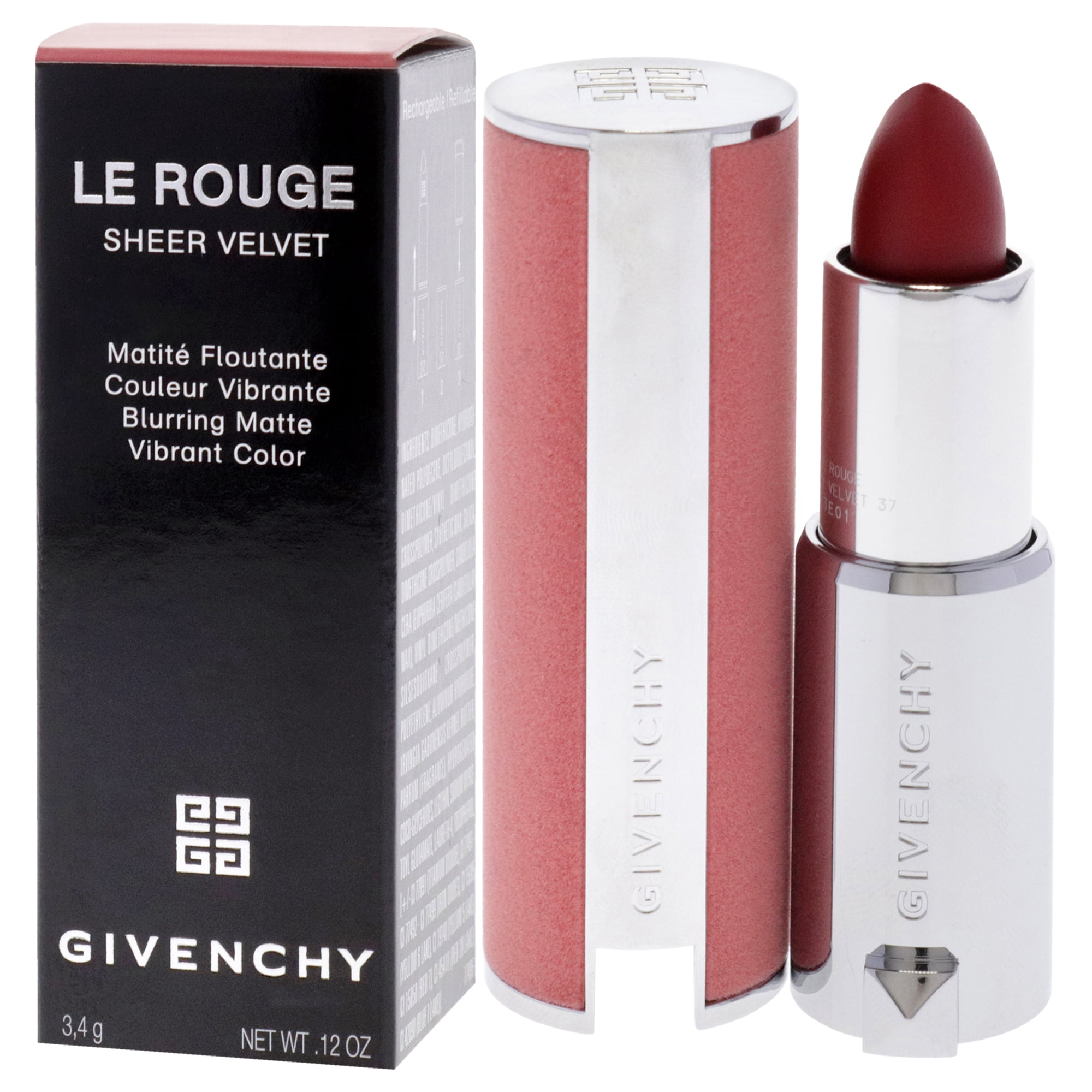 Givenchy Le Rouge Sheer Velvet Matte Lipstick - N37 Rouge Graine , 0.11 oz Lipstick