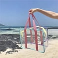 thumbnail image 5 of Bolsa de mano transparente,Bolsa de viaje transparente para playa de PVC transparente,Bolsa de viaje impermeable para natación,Bolsa transparente para maquillaje,cosméticos y deportes,Bolsa, 5 of 5