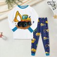 thumbnail image 2 of NOLDARES Baby Toddler Boy Fall Winter Outfit Cartoon Embroidery Tops and Plaid Pants Set 2pcs Toddler Boy Spring Fall Winter Clothes Outfits Clothing(White,3-4 Y), 2 of 5
