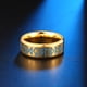 thumbnail image 2 of Anillo pulsera para hombre con luz de espejo de arco interno de 8 mm con grabado giratorio y caracteres que brillan en la oscuridad, 2 of 4