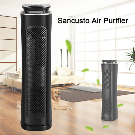 Sancusto Air Purifier, 3 Stages Filtration True Hepa Filter Air Cleaner, UV Light, Capture Allergens and Timer Function for Room and Office, ETL Certified, (Best Uv Protection Filter)