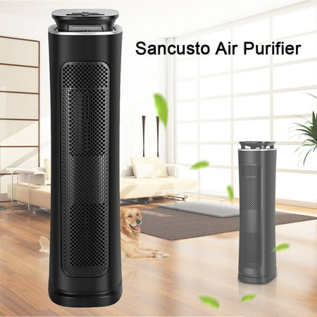 Sancusto Air Purifier, 3 Stages Filtration True Hepa Filter Air Cleaner, UV Light, Capture Allergens and Timer Function for Room and Office, ETL Certified, (Best Woodshop Air Filtration System)