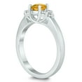 thumbnail image 2 of SZUL Women's 5MM Citrine and Diamond Cynthia Ring in 10K White Gold, 2 of 4