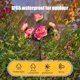 thumbnail image 5 of Luces solares para jardín con forma de camelia, 7 LED blanco cálido, estacas metálicas impermeables con energía solar | Iluminación para caminos, patios y terrazas | Decoración romántica para, 5 of 6
