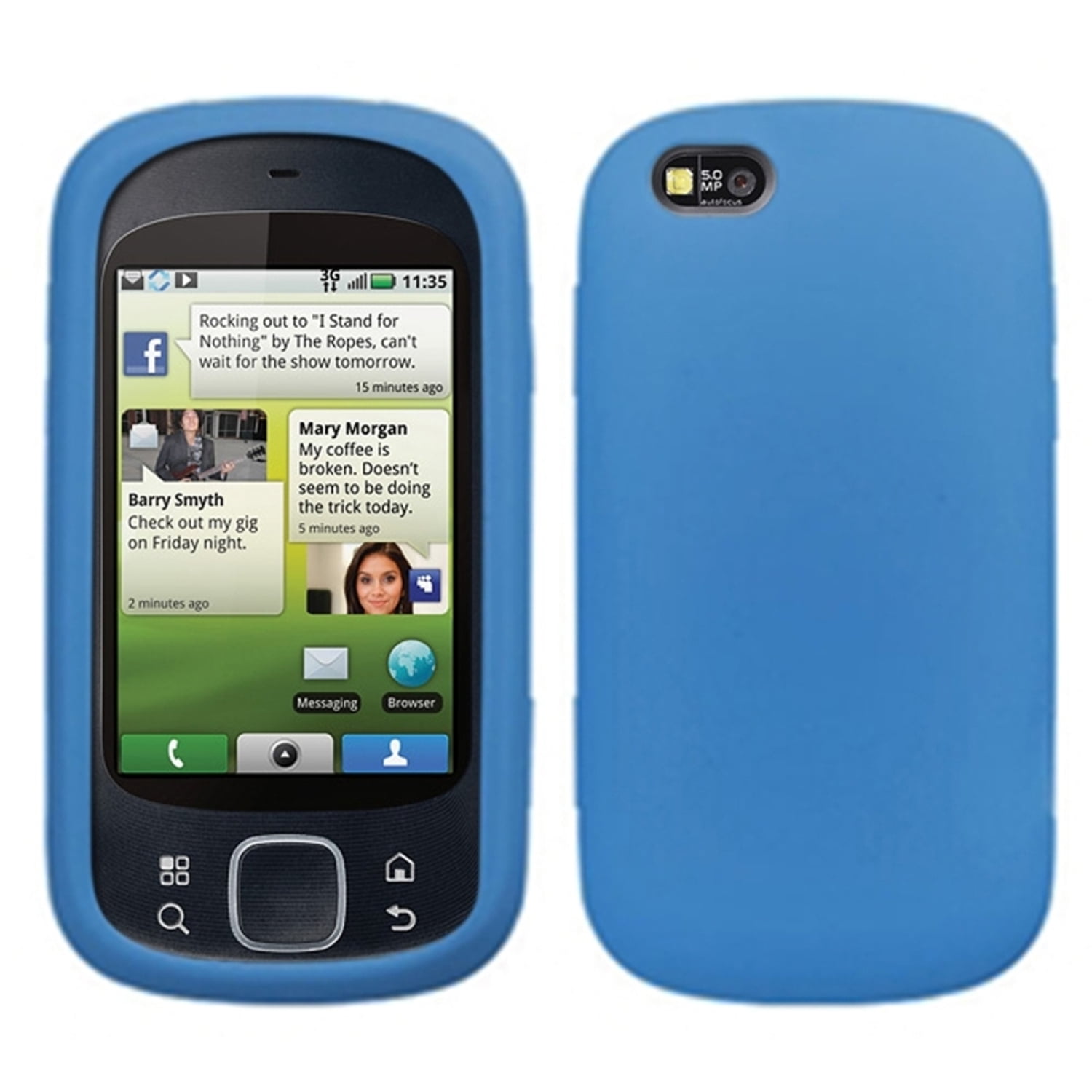 Insten Solid Skin Case (Dark Blue) for MOTOROLA: MB501 (Cliq XT) -  Walmart.com