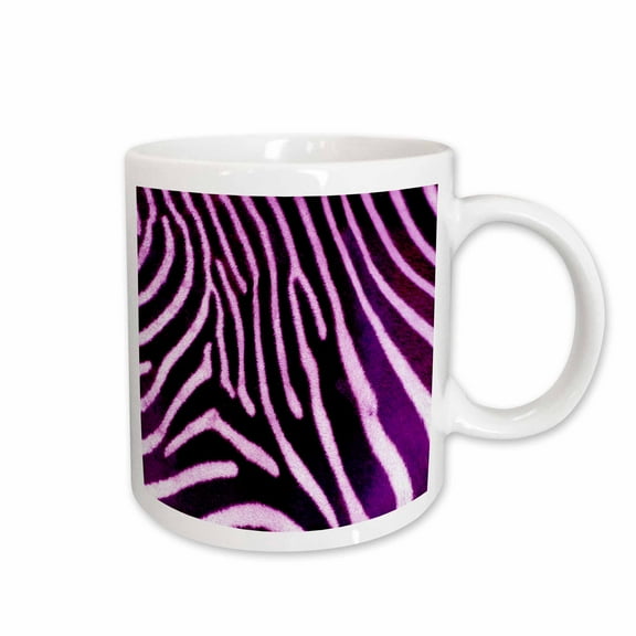 3drose, Purple Zebra Animal Print, 15oz Mug