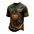 thumbnail image 2 of xunjiayanmaoyi Men's Halloween Print T-Shirt Athletic Holiday Tee Crew Neck Short Sleeve Soft Fabric S-3XL 10 Colors 1PC for Parties Daily Casual Wear Men Adults, 2 of 8