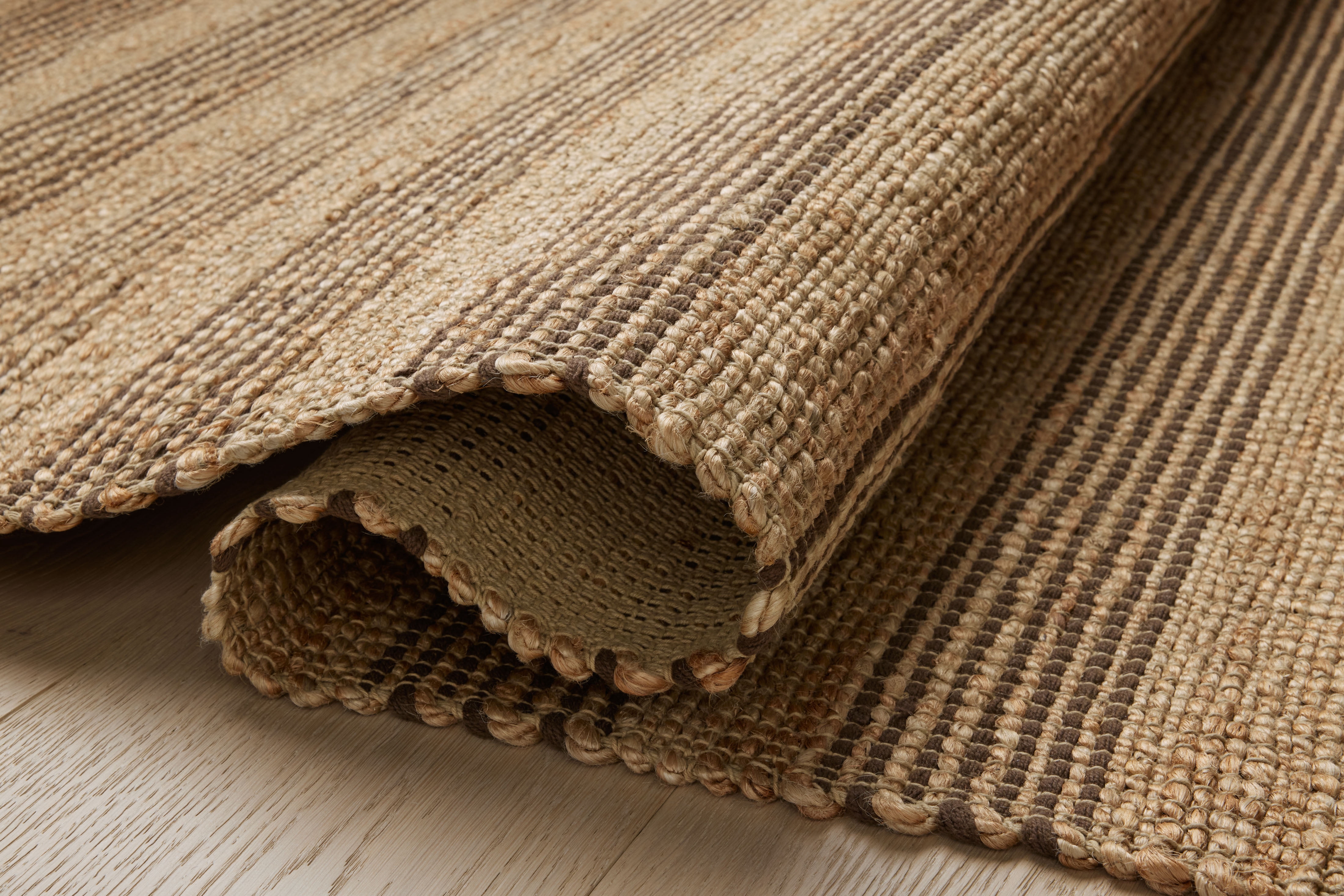Chris Loves Julia x Loloi Judy Natural / Chocolate 2'-6" x 7'-6" Runner Rug