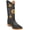 Black, variant on Women’s Square Toe Sunflower Embroidered Cowgirl Cowboy Leather Boots