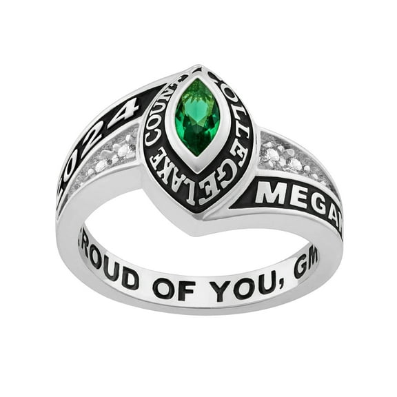Freestyle Women's Celebrium Marquise Birthstone and CZ Class Ring, Personalized, High School or College Graduation
