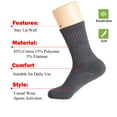 thumbnail image 4 of Solid Cotton Cushion Crew Socks for Women and Men Anthracite Gray 3 Pairs Size 9-11, 4 of 9