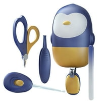 LULULION Purple Baby Nail Care Kit with LED Ear Spoon and Cartoon Design for Safe Grooming PP and