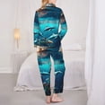 thumbnail image 3 of Bingfone Womens Pajama Sets Hawaiian Ship Dolphin Print,Long Sleeve Loungewear Pajamas Set-XX-Large, 3 of 8