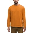thumbnail image 4 of Men's Premium Crewneck Long Sleeve T-Shirts Classic Fit Mid-Weight Everyday Cotton Shirt, 4 of 6
