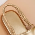 thumbnail image 5 of WUANDIXFA Little Girls Dress Shoes Girl's Sparkly Sandals Strappy Open Toe Dressy Cute Summer Flat Slides Size US 13,Gold, 5 of 9