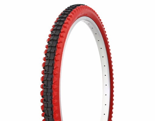 26"X2.10" RED SHOULDER BLACK WALL DURO MOUNTAIN BIKE TIRES TUBES 2 TIRE 