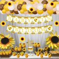 thumbnail image 3 of Baby in Bloom Sunflower Baby Shower Decorations Girl, Vintage Yellow Sunflower Balloon Garland Kit with Baby in Bloom Sunflower Banner, Cake Topper for Baby Shower Gender Reveal Decor, 3 of 7