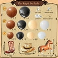thumbnail image 2 of 150Pcs Western Cowboy Balloon Garland Arch Kit - Black/Brown/White Balloons + Cowboy Boot/Hat/Horse Foil Balloons for Farm/Wild West Baby Shower/Birthday Decor, 2 of 9