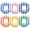 Dark Multicolor, variant on Large Striped Inflatable Pool Floats 29.13 Inch Swimming Pool Tubes Classic Striped Swimming Rings for Adults Teens Summer Beach Holidays Party