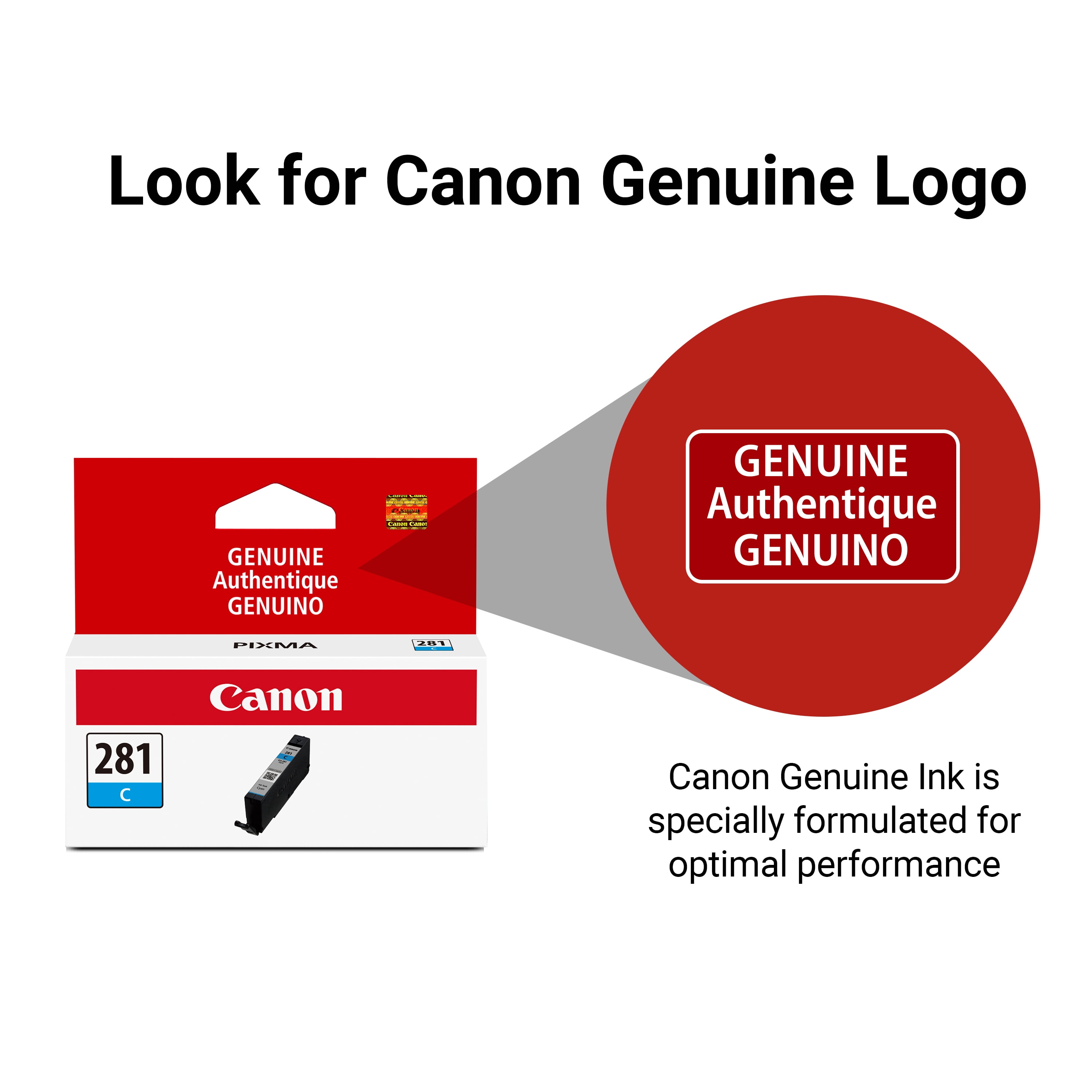 (4 pack) Canon CLI-281 C Cyan Ink Cartridge