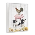 thumbnail image 2 of Stupell Industries Cottage Farm Animal Stack and Sunflowers White Framed Giclee Art, 24 x 30, by Christine Simpson Art, 2 of 8