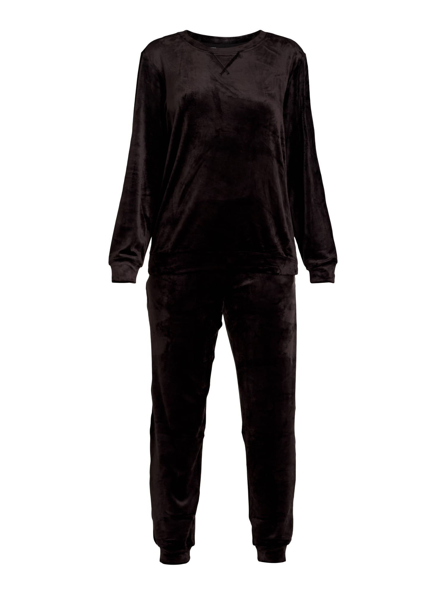 Time and Tru Women's Velour Top and Pants Set, 2-Piece, Sizes S-XXL