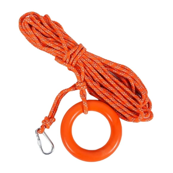 Cuerda salvavidas flotante de agua con pulsera/anillo de mano para lanzar cuerda 8 mm x 20 m