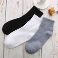 10Pcs/5Pair Unisex Socks Women Men Black White Gray Ankle Socks Female