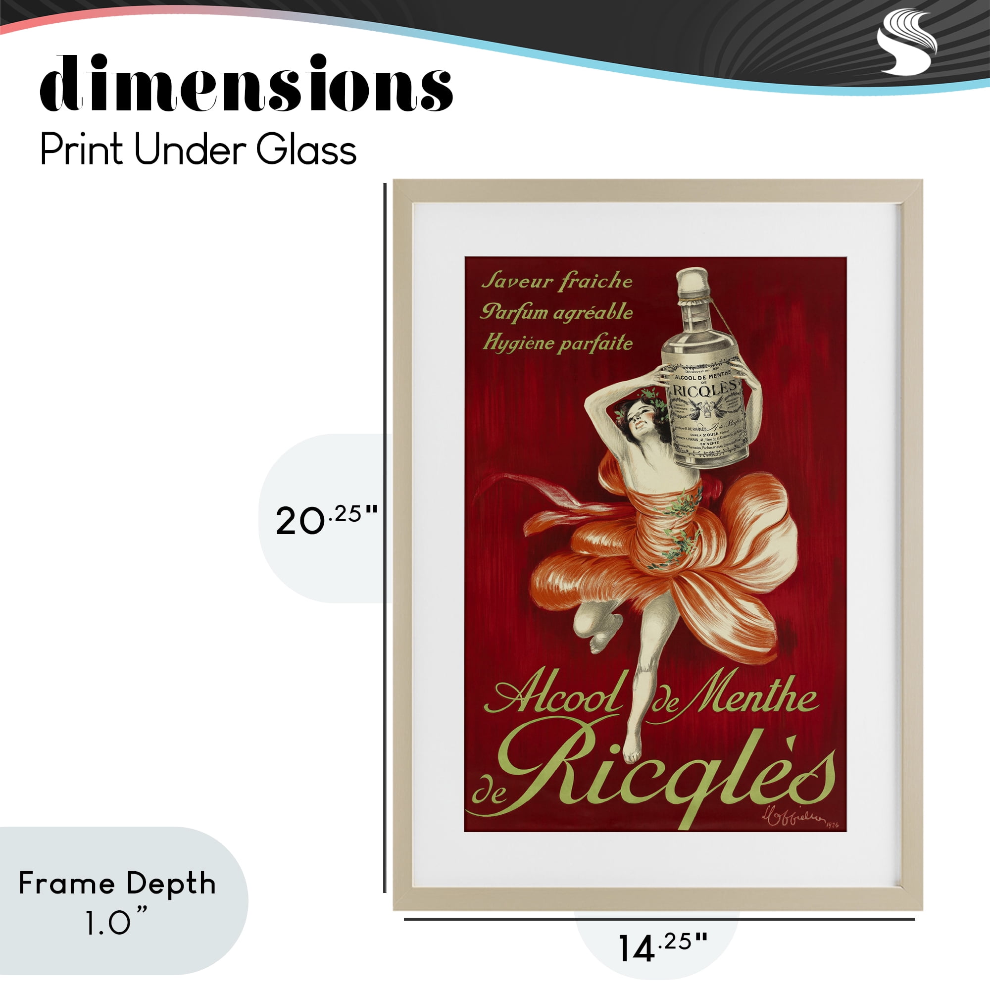 Stupell Industries Vintage Herbal Remedy Advertisement Birch Framed Print Under Glass, design by Leonetto Cappiello