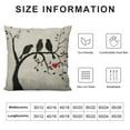 thumbnail image 6 of Wuche  Happy Valentine’s Day Decor Gray Throw Pillow Covers Cute Colorful Animal Bird Couple Pattern Tree Red Heart Cushion Case 2 Packs ( Bird Couple), 6 of 6
