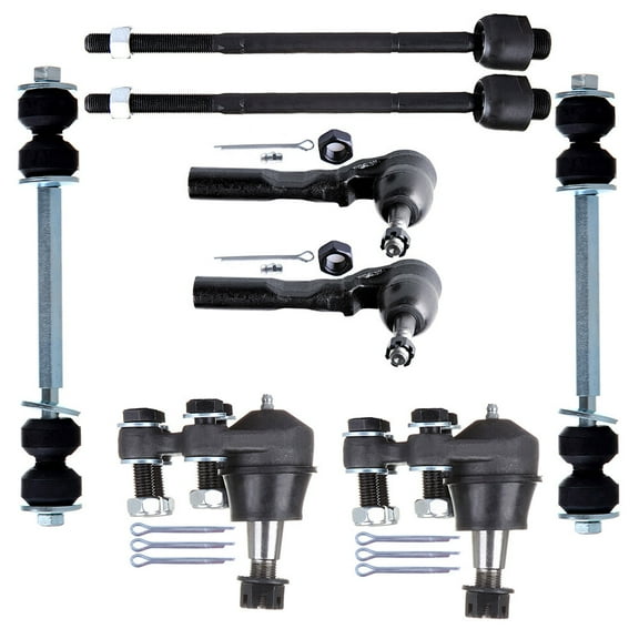 ECCPP - 8PCS Front Suspension Kit For 1999-2006 For Chevy Silverado 1500 1999-2006 For GMC Sierra 1500 Outer Tie Rod End Inner Tie Rod End Sway Bar End Link Lower Ball Joint
