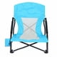 thumbnail image 5 of Silla de camping plegable, silla de playa, portátil, ligera, con respaldo alto, asiento de picnic para piscina, pesca, jardín, viajes y playa. Azul, 5 of 8