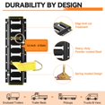 thumbnail image 2 of Elechomes E Track Tie-Down Rail Set: 4 Pack 16" E-Track Rails with 2 Ratchet Straps, 4 Rope Tie Offs, 4 O Rings, 4 J-Hooks, 2 Single Slot,, 2 of 9