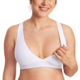 thumbnail image 1 of Sostén MOMANDA sin aros para lactancia, espalda nadadora, blanco, talla M, 1 of 6