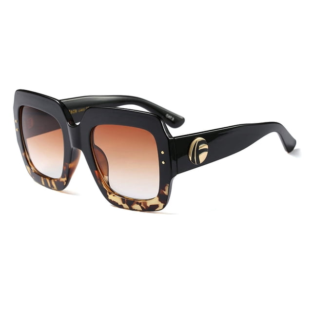 Lentes de Sol Retro Cuadrados Grandes para Mujer FEISEDY B2276