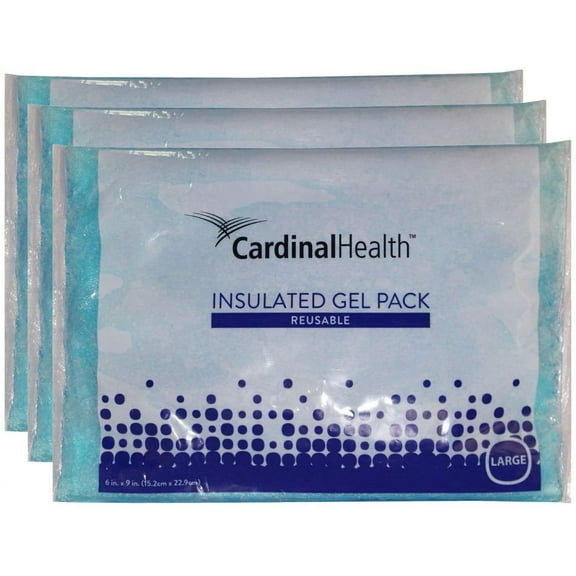 Cardinal Health Insulated Hot and Cold Gel Pack Flexible Reusable, 3 Pack