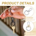 thumbnail image 3 of 2Pack Swivel Clasp Clip, Spring Snap Hooks Keychain Key Ring, Matte Drak Silver, 3 of 7