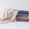 thumbnail image 6 of Xinwanna Women Headscarf Solid Color Soft Breathable Wide Head Wrap Versatile Smooth Touch Scarf Fashion Accessories (Purple), 6 of 13