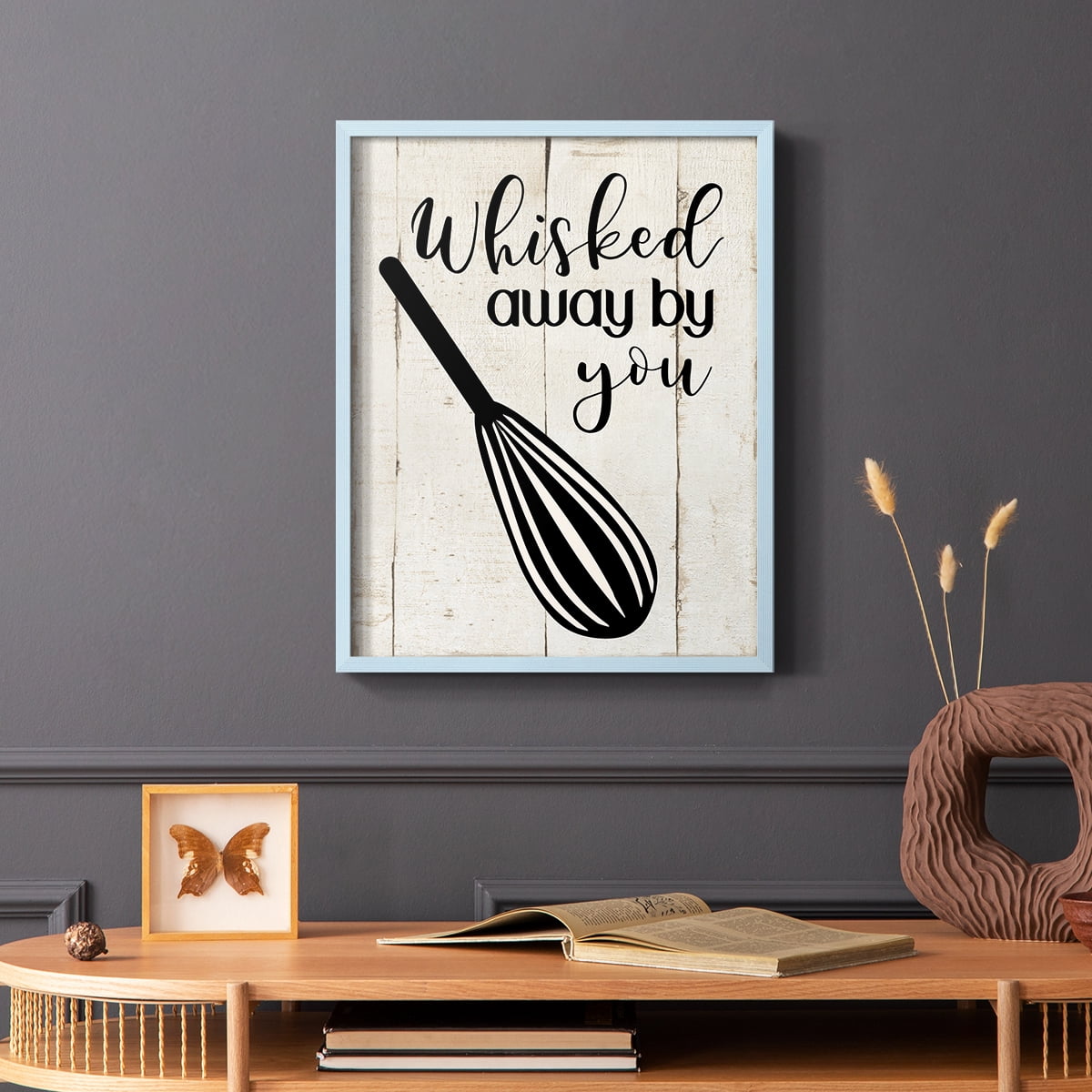 Whisked Away Framed Print in Blue Solid Wood 8 x 10 Framed Print
