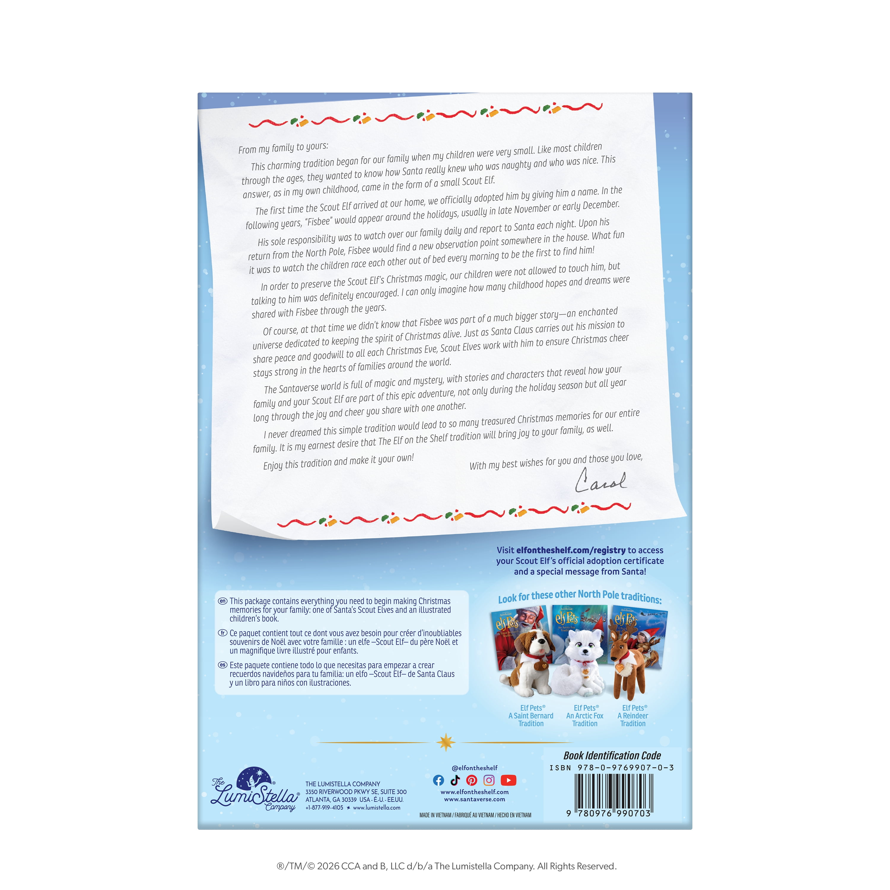 The Elf on the Shelf Poseable Boy Scout Elf with Blue Eyes - Complete Box Set with Storybook
