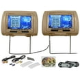 thumbnail image 2 of Rockville RTSVD961-BG 9” Beige Touchscreen DVD/HDMI Headrest Monitors+Headphones, 2 of 9