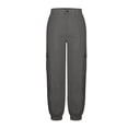 thumbnail image 5 of LIIPEE Womens Cargo Pants Casual Solid Color Elastic Waist Loose Tapered Leg Pants With Pockets Ladies Breathable Everyday Trousers,S, 5 of 6