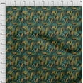 thumbnail image 4 of oneOoneRayonDarkGreenFabricTropicalAbstractLeafWithAnimalDiyClothingQuiltingFabricPrintFabricByYard56InchWide, 4 of 4