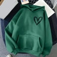 thumbnail image 2 of Eashery Womens Sweatshirts Ladies Hooded Jumper Pullover Long Sleeve Loose Casual Blouse Tops Sweater Outwear Oversized Hoodies Sweatshirts Zip Up Hoodies for Women (Green,L), 2 of 3