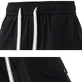 thumbnail image 6 of Knee Length Cargo Shorts for Men’s Cargo Shorts with Multi-pocket, Elastic Waist Straight Leg Shorts, Summer Fashion Casual Beach Short Pants Black XXL, 6 of 8