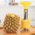 thumbnail image 3 of Pineapple Cutter, Stainless Steel Pineapple Corer and Slicer, Fruit Core Removal Tool, Easy to Clean (Yellow), 3 of 5