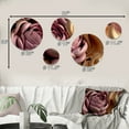 thumbnail image 4 of Designart "Pink And Gold Glam Flowers II" Floral Metal Wall Art Set of 5 Piece, 4 of 5