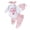 Pink, variant on Enyan Newborn Baby Girl Christmas Outfits Ruffle Long Sleeve Romper Bodysuit Ribbed Pants Set Cute Fall Winter Clothes(Size 3-6 Months)