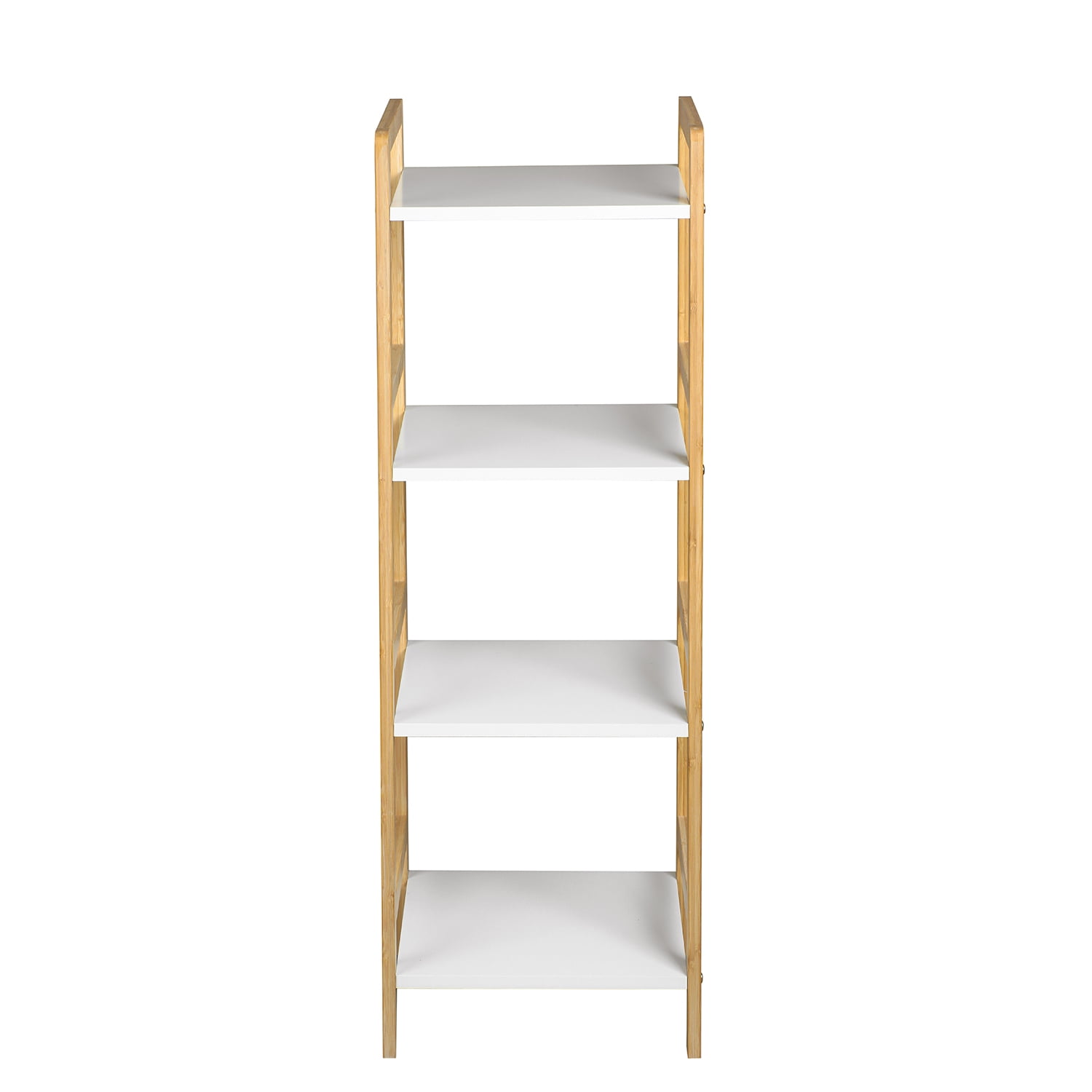 Kadyn Bathroom Floor Shelf, Freestanding Tower Shelf for Living Room, Organizer Stand Storage Shelves Rack Unit with Open Shelving Unit, Gold